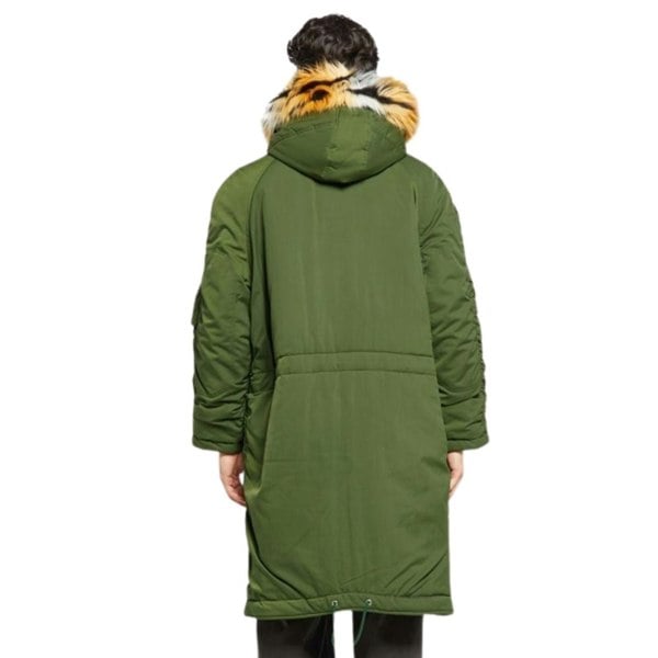 Kenzo Padded Parka Dark Khaki Green Jacket S