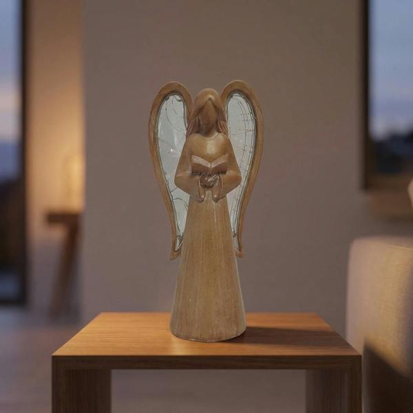 Garden Greatness Graceful Praying LED Angel Figurine