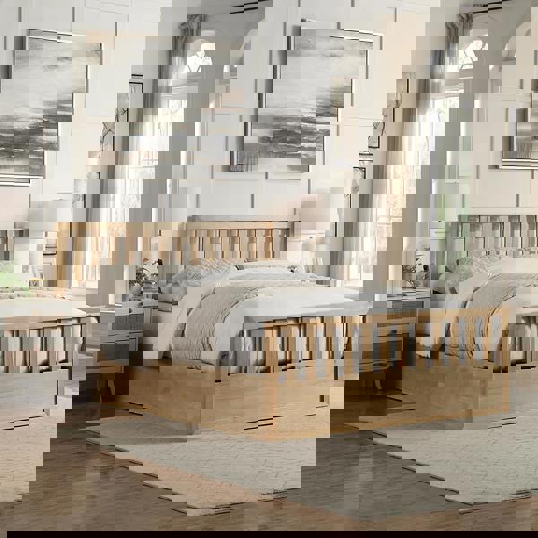 Flintshire Furniture Alyn 4ft 6 Oak Ottoman