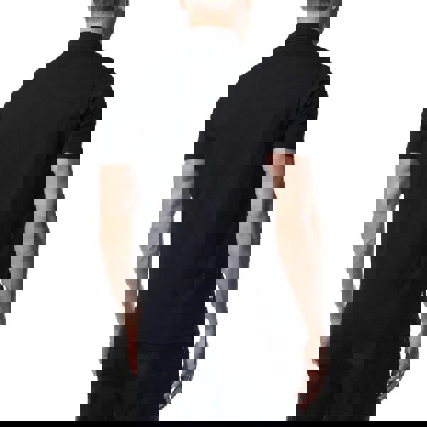 Aquascutum Active Beach Sailor Check Polo Black Black Polo Shirt S