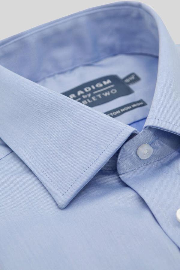 Blue Non-Iron Pure Cotton Twill Shirt