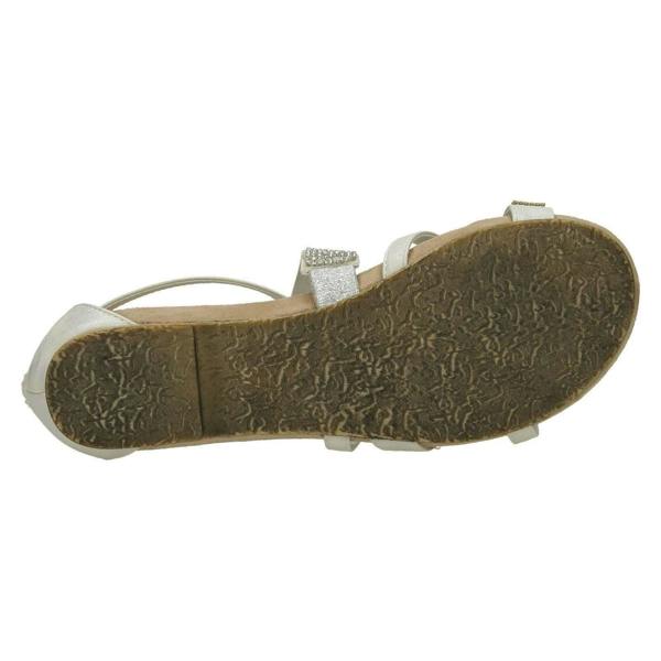 Savannah Ladies Savannah Low Wedge Diamante X Strap Sandals