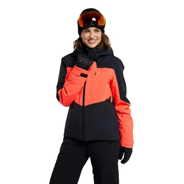 Mountain Warehouse Womens/Ladies Altitude Extreme RECCO Ski Jacket - Navy Blue/Red Orange - 