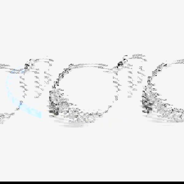 Swarovski Matrix Rhodium Plated Blue & White Zirconia Toggle Bracelet 5732266