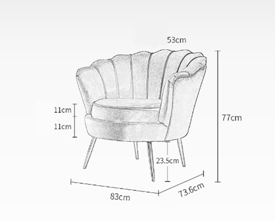 Weilai Concept Shell Armchair, Velvet