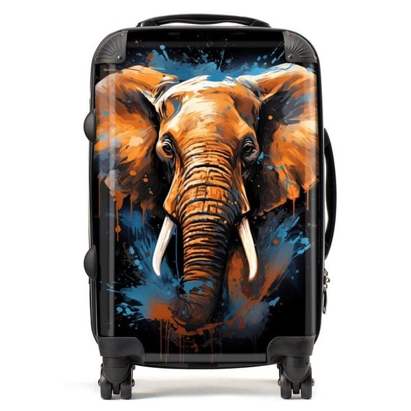 Warren Reed Splashart Elephant Blue Suitcase