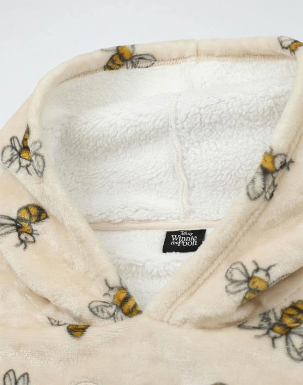 Disney Womens Beige Winnie The Pooh Blanket Hoodie (One Size)