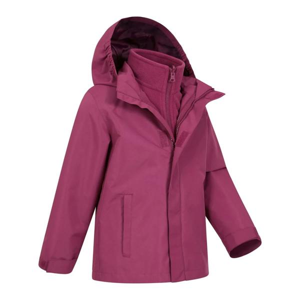 Mountain Warehouse Childrens/Kids Fell 3 in 1 Water Resistant Jacket - Grape - 