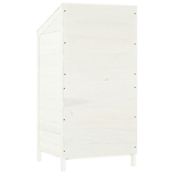 Berkfield Garden Shed White 55x52x112 cm Solid Wood Fir