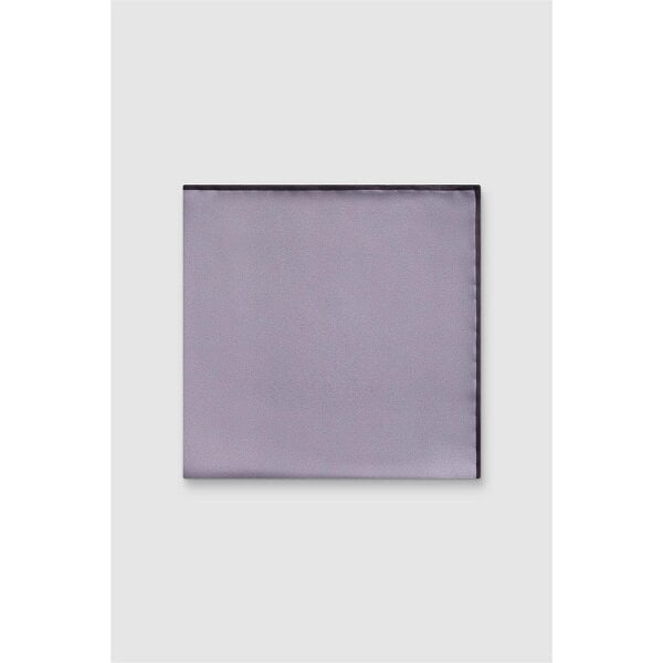 Alexandre Silver Alexandre Mauve Silk Pocket Square