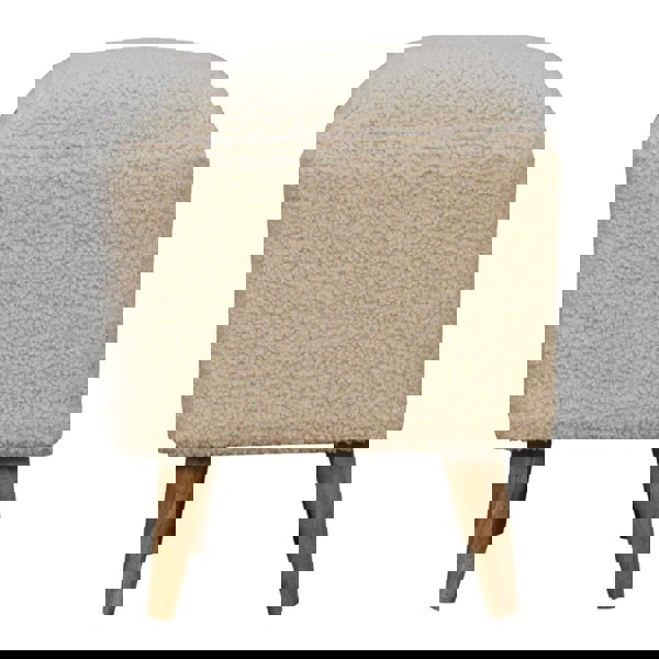Artisan Furniture Cream Boucle Squoval Footstool