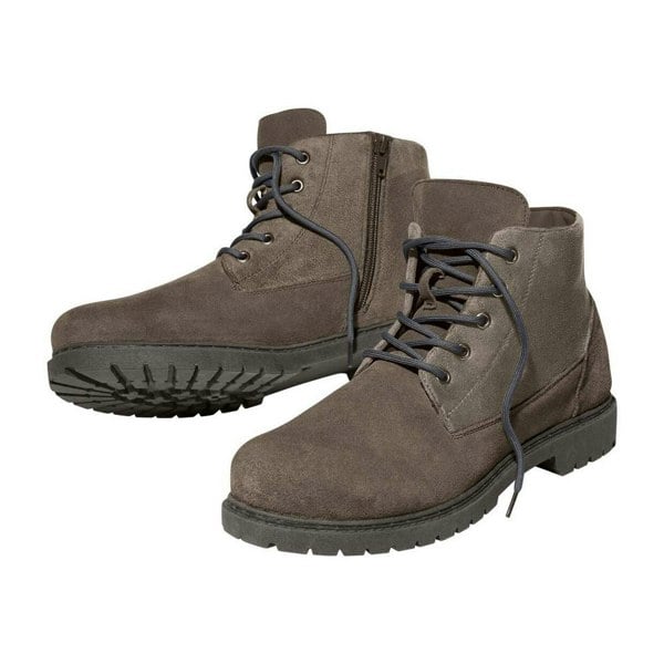 Atlas For Men Mens Split Leather Side Zip Ankle Boots - Brown