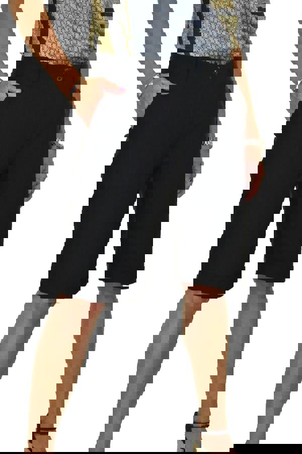 Paulo Due Women's Stretch Cuffed Bermuda Shorts