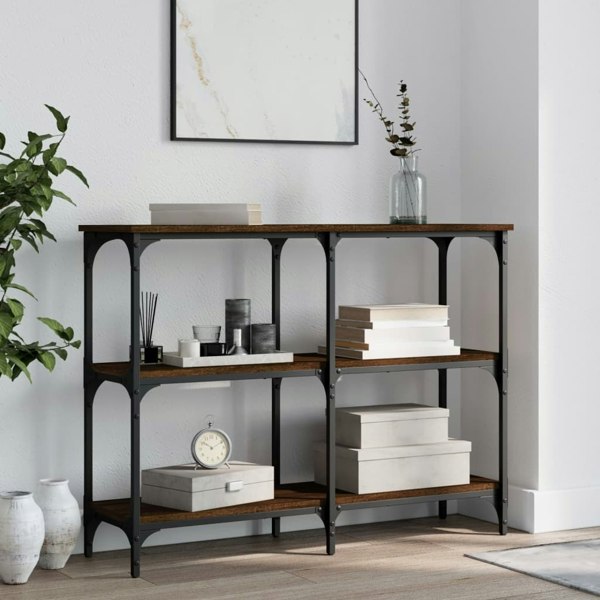 Berkfield Console Table Brown Oak 100x29x75 cm Engineered Wood