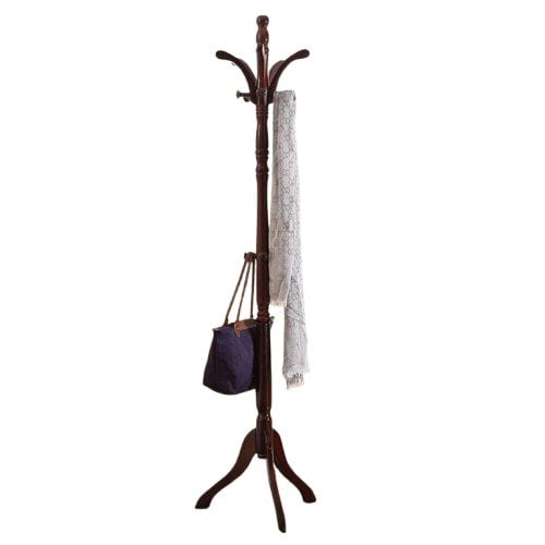 Modcraft Tall Vintage Wooden Coat Stand – 6ft with 13 Hooks for Hats