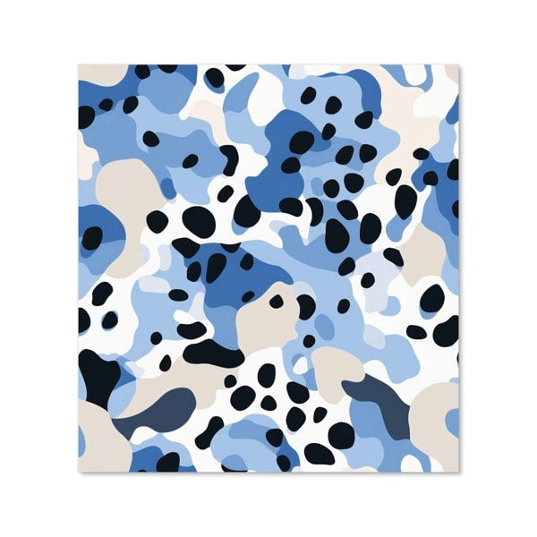 Warren Reed - Designer Blue Camouflage Pattern Kitchen Splashback