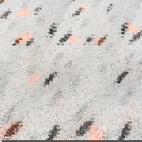 Moodi Shaggy Cream/Brown Rug, Dots design, Underfloor heating | THE RUGS