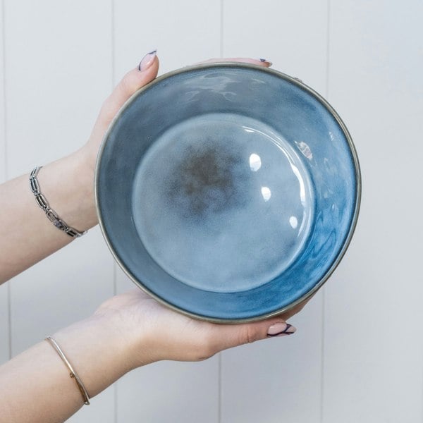 Scandi Home Oslo Blue Reactive Glaze Ceramic Bowl
