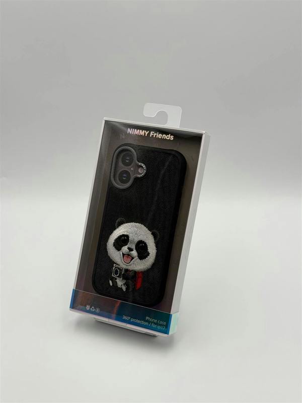 Nimmy Friends Nimmy Big Eye Cute Pet Travel Panda Case with MagSafe for iPhone 17 6.3" Black Grey - N-XDY-IP17-06-A