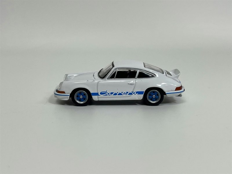 Mini GT Porsche 911 Carrera RS 2.7 Grand Prix White With Blue Livery RHD 1:64 Mini GT MGT00715R