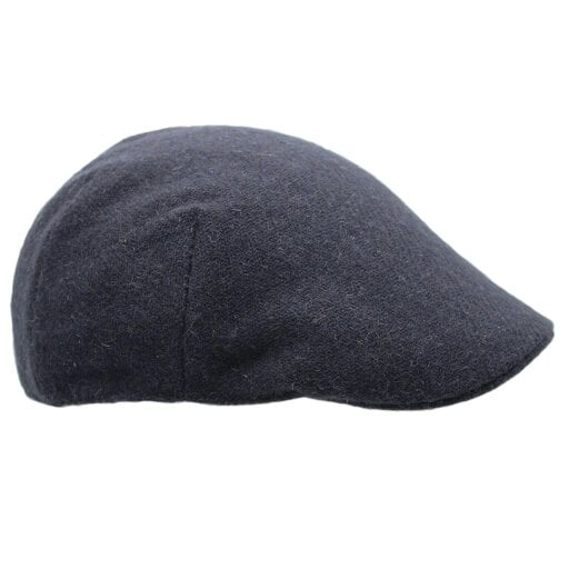 Heather Hats & Accessories Genuine Harris Tweed Wool Flat Cap, Satin Lining, Outdoor Wear, Slate Grey