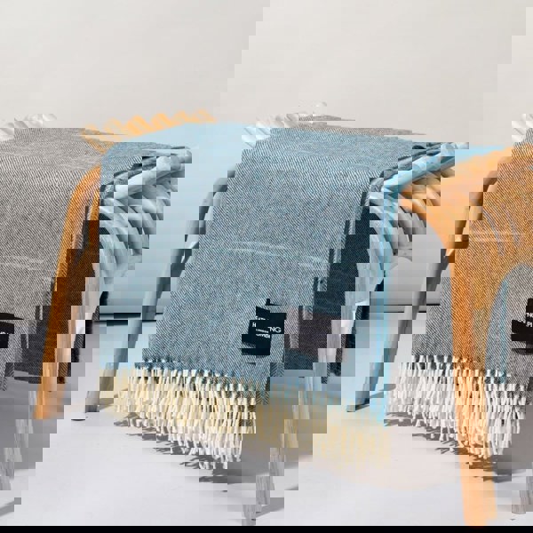 Wonderland - Alpaca & Merino Lambswool Blanket - Blue - Heating & Plumbing London - Throw