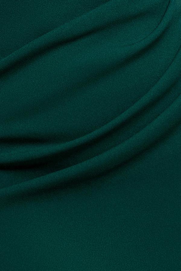 Off Shoulder Bardot Maxi Dress With  Split Cape Sleeves - Emerald Green DR5254