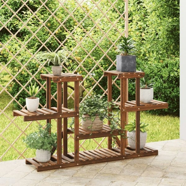 Berkfield Flower Stand 110x25x73 cm Solid Wood Fir