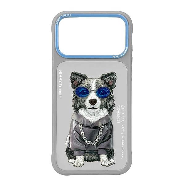 Nimmy Friends Nimmy Glasses Cool Dog Case with MagSafe for iPhone 17 Pro Max 6.9" Grey Blue - N-YJ-IP17-PRO-MAX-028