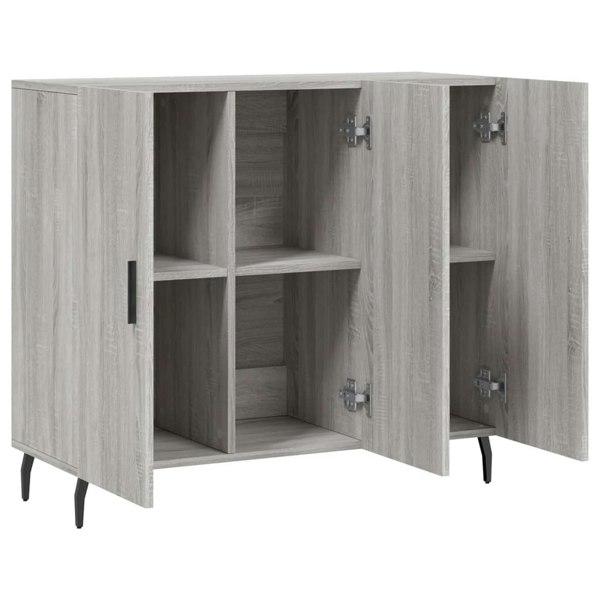 Berkfield Sideboard Grey Sonoma 90x34x80 cm Engineered Wood