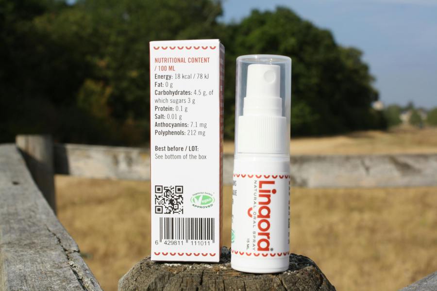 Lingora® Natural Oral Spray, Dry-Mouth Relief, Plaque Control, Healthier Gums, Vegan, 15 ml atomiser Spray