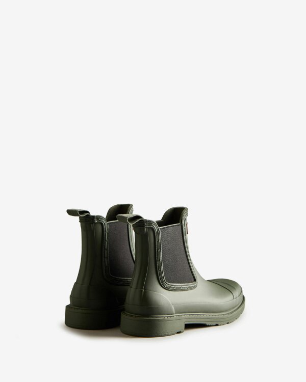 Hunter Commando Womens Chelsea Boot - Dark Olive