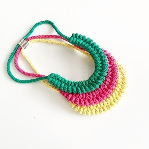 Green Cotton Necklace