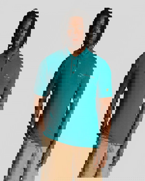 Lyle & Scott Embroidered Mens Polo Shirt - X154 Court Green