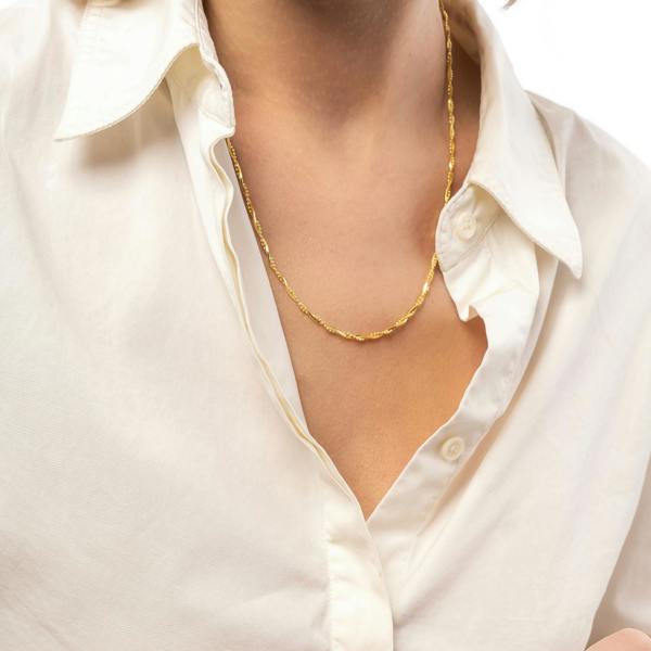 Spero London Twisted and Beaded Chains Sterling Silver Layering Necklace Set