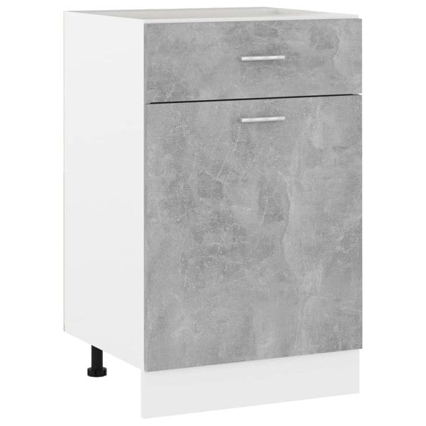 Berkfield Drawer Bottom Cabinet Concrete Grey 50x46x81.5 cm Engineered Wood
