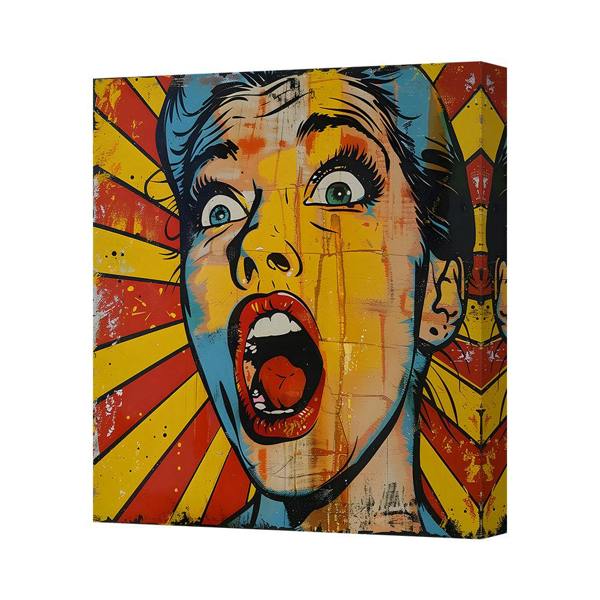 Benjamin Tate Design Contemporary Pop Art Canvas Print With Deep Gallery Frame Handmade UK