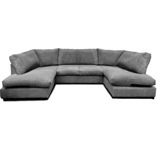 Preston U Shaped Jumbo Cord Full Back Corner Sofa