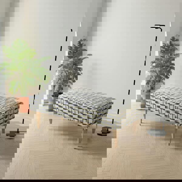 Multi functional ottoman bench with durable stitched top and storage