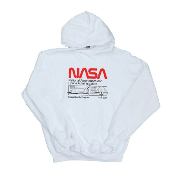 NASA Mens Space Shuttle Hoodie - White