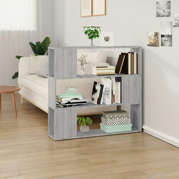 Berkfield Book Cabinet/Room Divider Grey Sonoma 100x24x94 cm