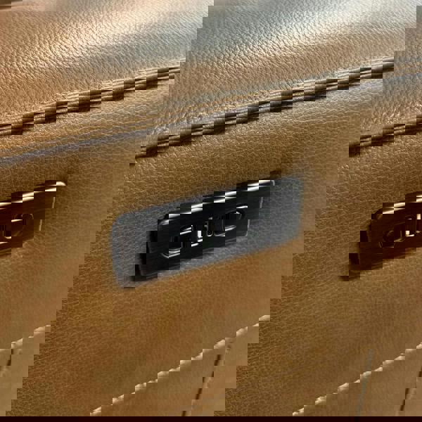 Furnishings For Less Barcino Leather Look Electric Reclining Sofa Suite 3 + 2 USB Charging