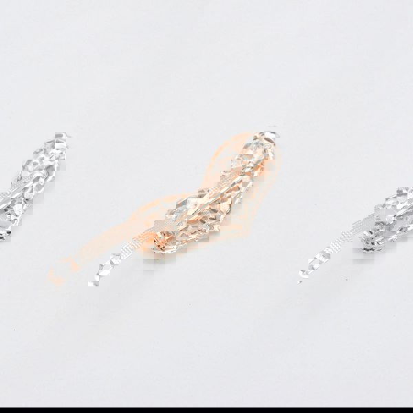 heart hair clip in rose gold clasp