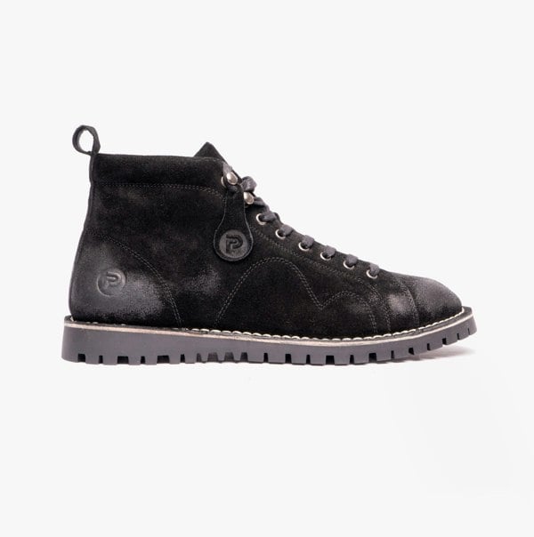 Popps 1961 MOD Mens Suede Boots Black