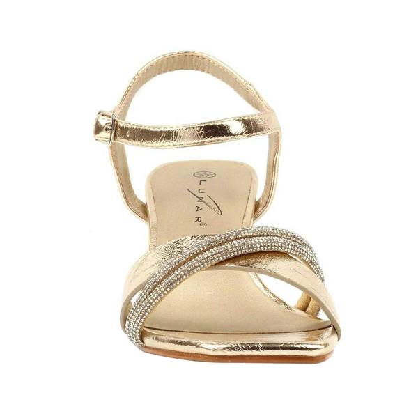 Lunar Womens/Ladies Jodi Block Heel Sandals - Gold - 