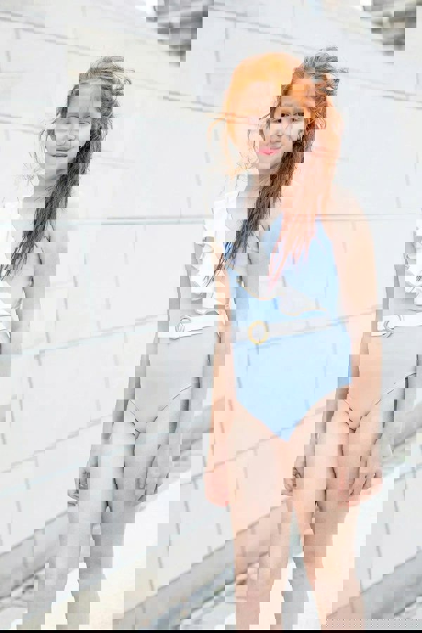 Nessi Byrd Girls Rebecca Swimsuit in Blue