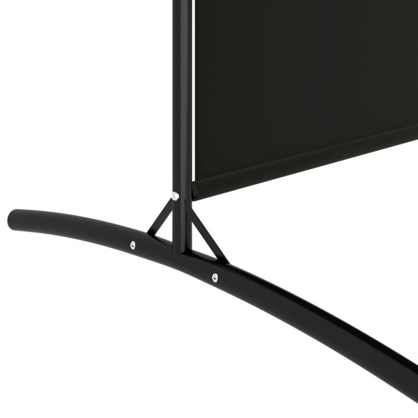 Berkfield 3-Panel Room Divider Black 525x180 cm Fabric