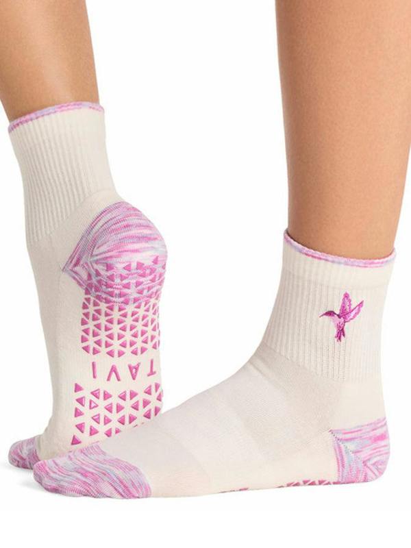 Tavi Aria Grip Socks - Azalea Space Dye Coconut