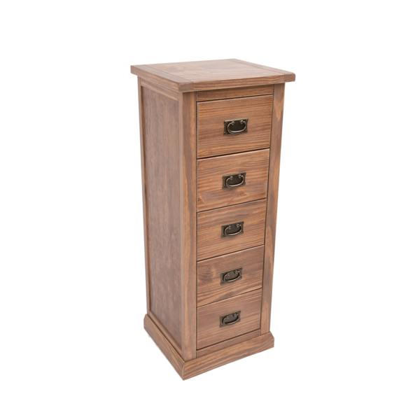 Cabinet Bits Tirolo 5 Drawer Narrow Chest of Drawers Bras Drop Handle