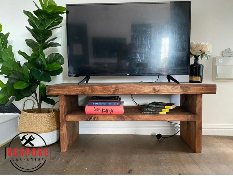 The Bespoke Carpentry Co Rustic Bench with Storage / TV Unit